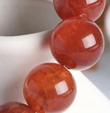 PULSERA AGATA DE BOLA EN ROJO