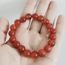 PULSERA AGATA DE BOLA EN ROJO