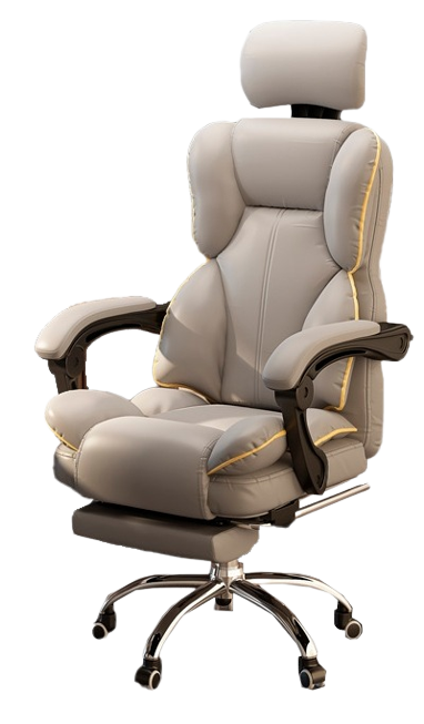 [S-760-GRIS] SILLA DE OFICINA TIPO CUERINA 760 GRIS