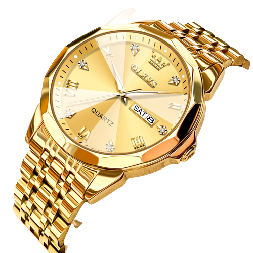 [9931-FULL-GOLD] Reloj OLEVS 9931 Banda Acero Full Gold