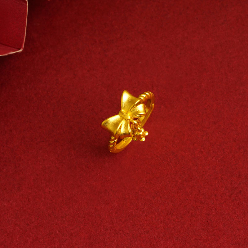 [A-D-LMARIPOSA] ANILLO DORADO LAZO MARIPOSA