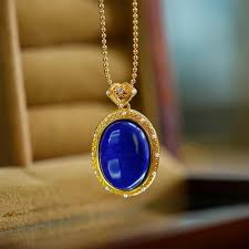[C-LAPISLAZULI] COLLAR DORADO CON PIEDRA COLOR LAPISLAZULI
