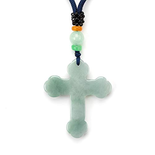 [JADE-CRUZ] COLGANTE CRUZ DE JADE Y PIEDRAS PRECIOSAS