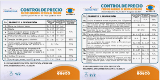 [SIGN-PRICE-CTRL] LETRERO LISTA CONTROL DE PRECIOS