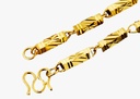 COLLAR DE POSTE HEXAGONAL DE LATÓN CHAPADO EN ORO 45324 4MM