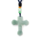 COLGANTE CRUZ DE JADE Y PIEDRAS PRECIOSAS